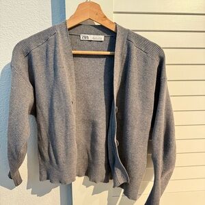 Zara Heather Gray Knit Sweater